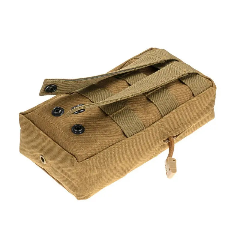 Outdoor Tactical Molle Waist Bag 600D Oxford Khaki Storage Fanny Pack for Hunting Backpack Tactical Vest Attachment