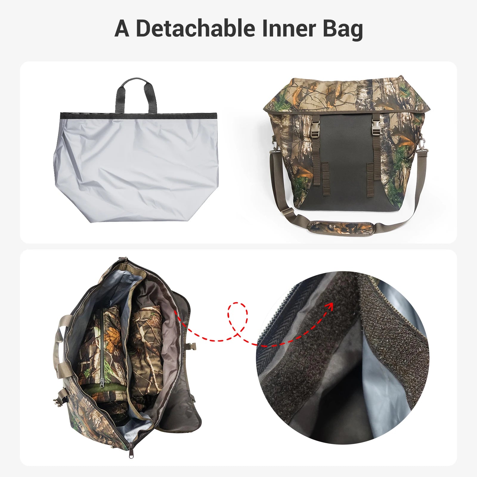 WESTTUNE Hunting Scent Proof Bag Thickened Smell Proof Duffel Storage Bag Scent Lock Wader Bag for Hunting Clothes & Accessories