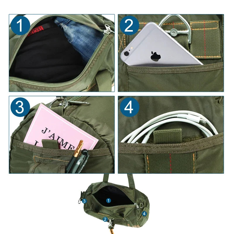 LQARMY Travel Gym Bag Waterproof Fitness Bags Men Women Sport Bag Outdoor Portable Ultralight Yoga bag