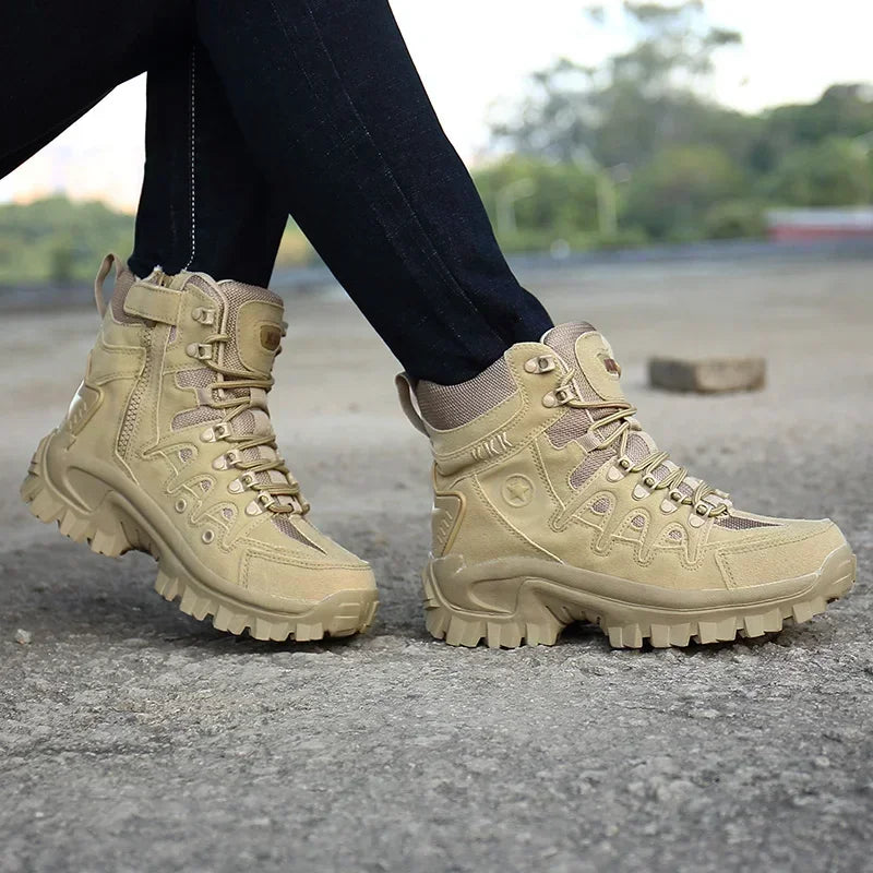 Men's Hunting Boot Hiking Mens Ankle Boot Tactical Big Size 39-46  Boot Male Shoes Work Safety Shoes Motocycle Boots