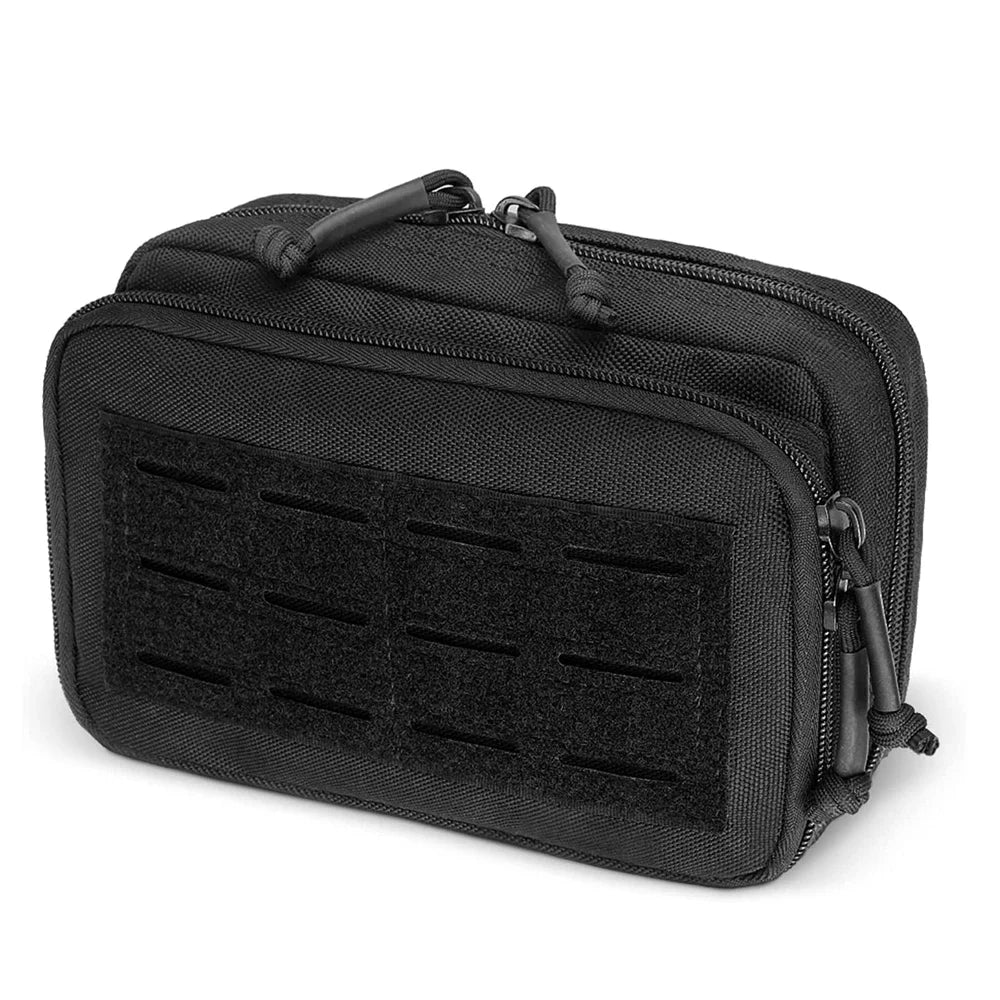 Tactical Molle EDC Pouch Utility Tool Waist Pack First Aid Kit Bag Double Layer Outdoor Emergency Pouch Hunting Survival