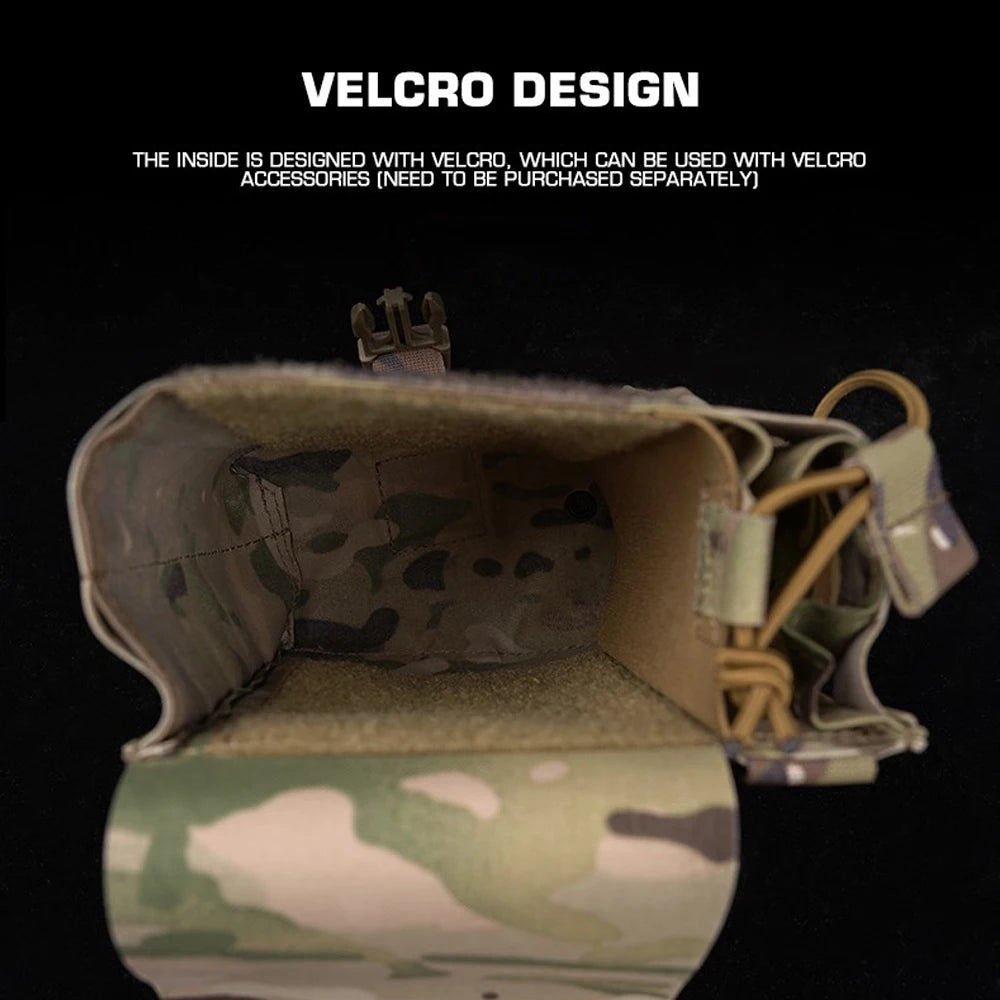 Tactical Molle Pouch Large Multifunctional Hunting Vest Chest Rig Admin Sub Pouch Walkie Talkie Holder Magazine Storage GP Pouch