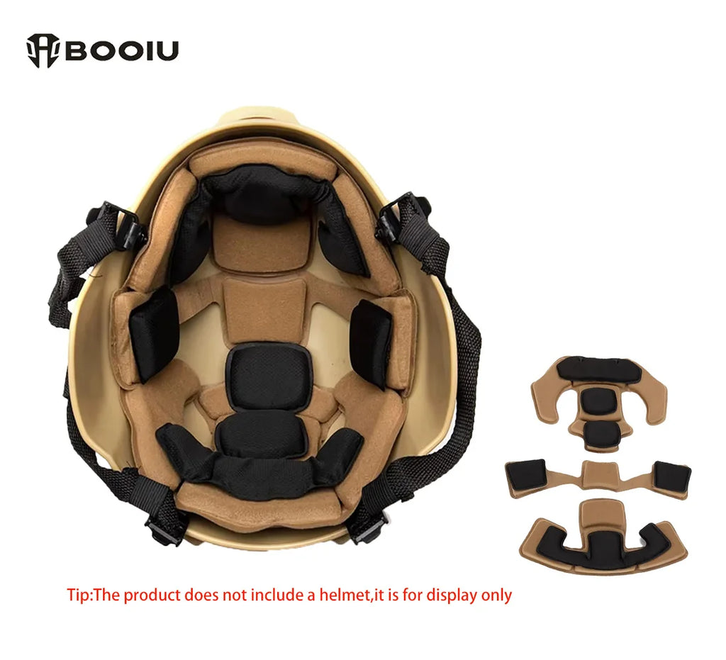 BOOIU Tactical Airsoft Helmet Protective Pads Memory Foam Pad Buffer Head Pad for Wendy Fast MICH Helmet Accessories