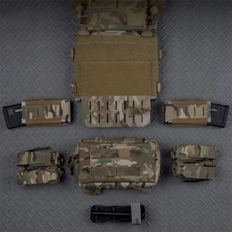 Modular Drop Panel V2 MOLLE Hook Loop Attachment Tourniquet Glove Magazine Organizer for Airsoft Hunting Chest Rig
