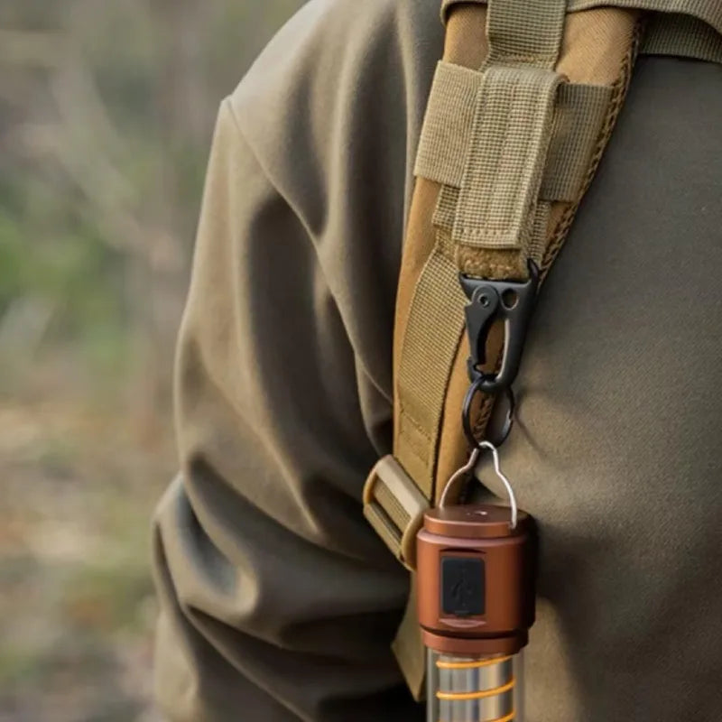 3pieces Tactical Nylon Webbing Buckle Carabiner Molle Belt Clip Key Buckle, Suitable for Outdoor Sports