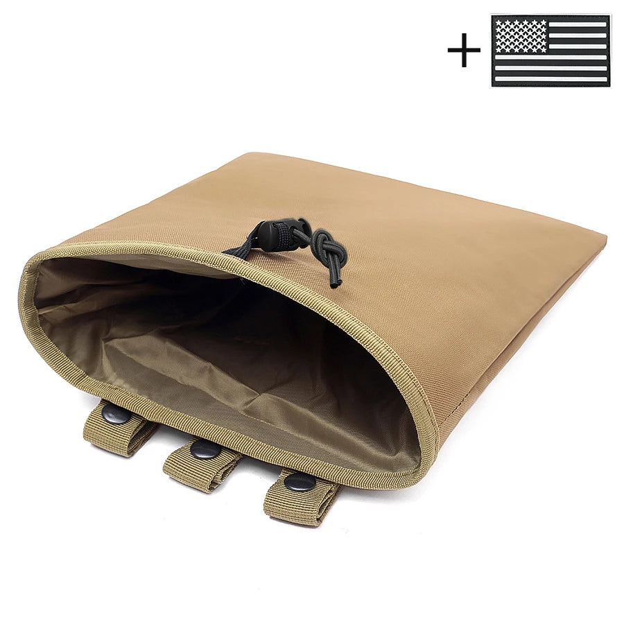 Foldable Large Capacity Storage Bag, Drawstring Closure Portable Pouch, Outdoor Tool & Debris Recovery Bag