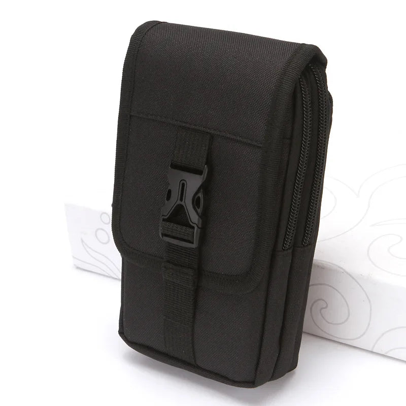 1PCS EDC Molle Bag Purse Double Layer Outdoor Waterproof  Waist Fanny Pack Men Phone Pouch Camping Hunting Tactical Waist Bag