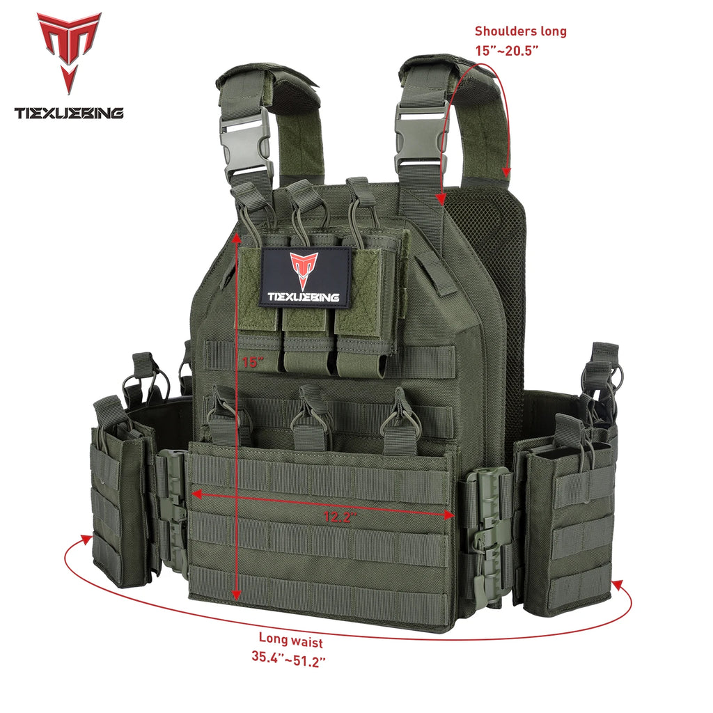 Tiexeubing New Combat Vest 6094 Quick Detachable Light Tactical Vest To Carry Airsoft Plate Carrier Combat Equipment