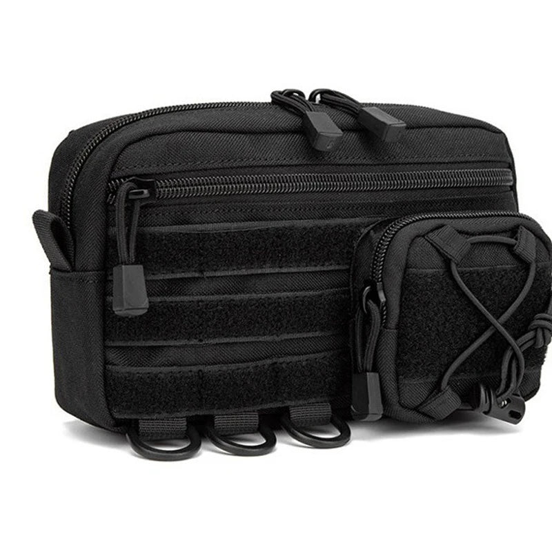1000D EDC Molle Pouch Horizontal Modular Organizer Bag Outdoor Tool Waist Fanny Pack for EMT Hunting Camping Hiking Daily Carry