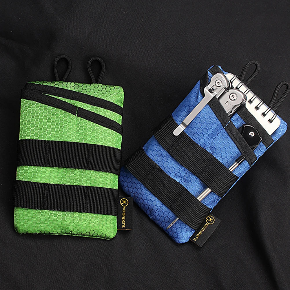 Foldable Small Tool Storage EDC Pouch Lightweight Wear Resistant Organizer for Camping Hiking Sports Portable Credit Card Wallet