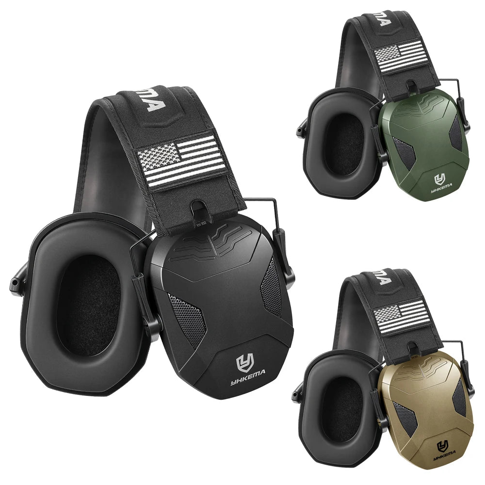 YHKEMA Shooting Ear Protection Safety Earmuffs Noise Reduction Slim Passive Hearing Protector for Huning NRR26dB