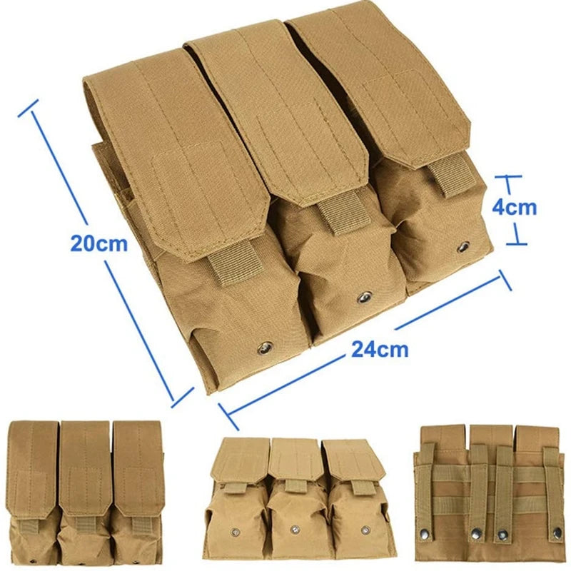 M4 5.6 7.62 Triple Magazine Pouch Single Double Magazine Bag for M6 AR M4 AR15 Rifle Pistol Mag Pouch Molle Bag Vest Accessory