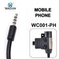 WADSN Military Tactical U94 PTT 7.0 Plug Headset Adapter For COMTAC Earmor Baofeng Kenwood Walkie Talkie Radio Motorola Midland
