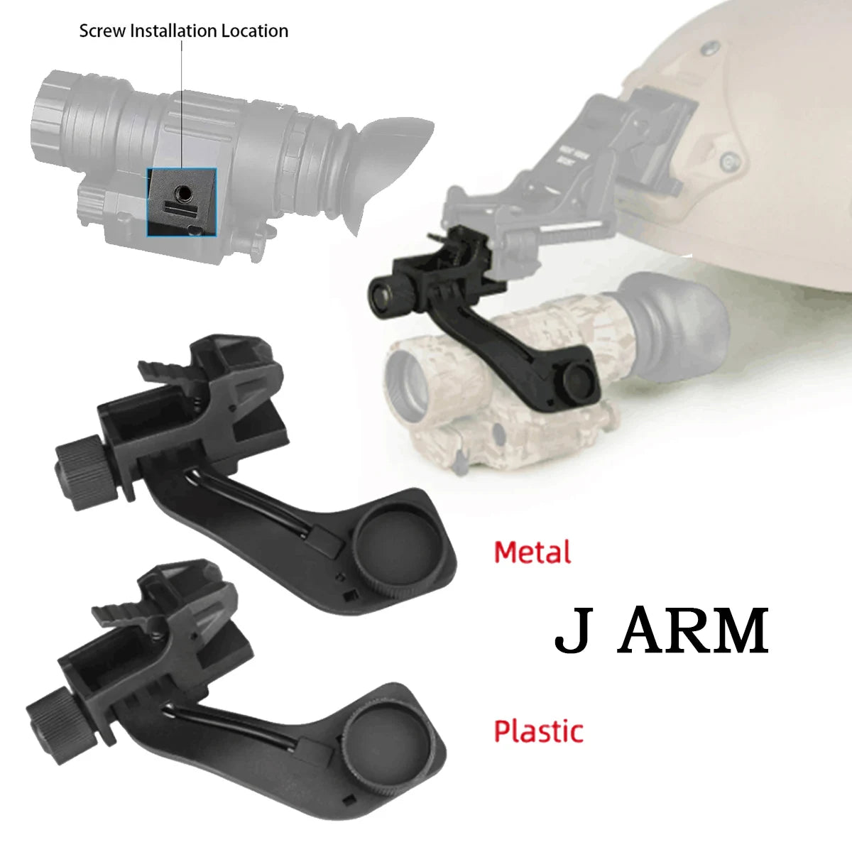 Tactical Helmets Night Vision Bracket for NVG PVS-14/PVS-7 Fast MICH Helmets Mount J-Arm Hunting Helmet Equipment Accessories