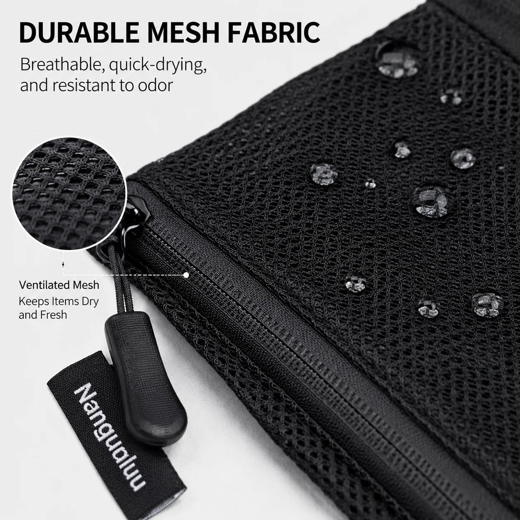 Dyneema Ultralight Hanging Toiletry Bag UHMWPE - 45g, 3-Compartment Waterproof Wash Organizer Storage Bag for Travel & Outdoor