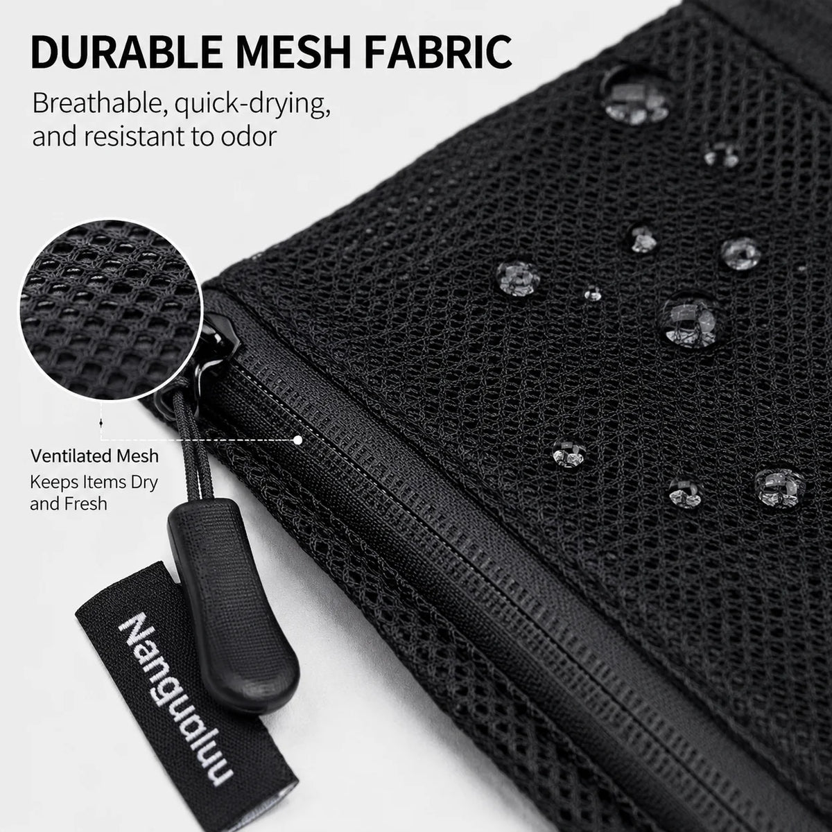 Dyneema Ultralight Hanging Toiletry Bag UHMWPE - 45g, 3-Compartment Waterproof Wash Organizer Storage Bag for Travel & Outdoor
