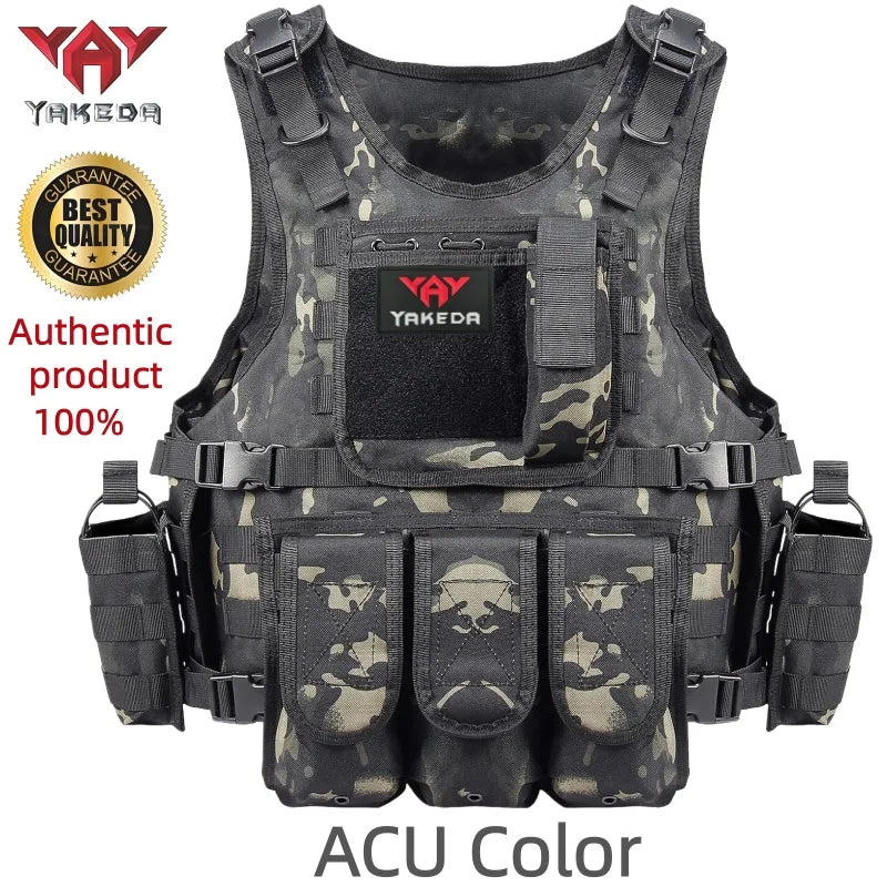 YAKEDA Multi-functional Wear-resistant Tactical Vest Outdoor Training Clothes Outdoor Equipment Protective Waistcoat