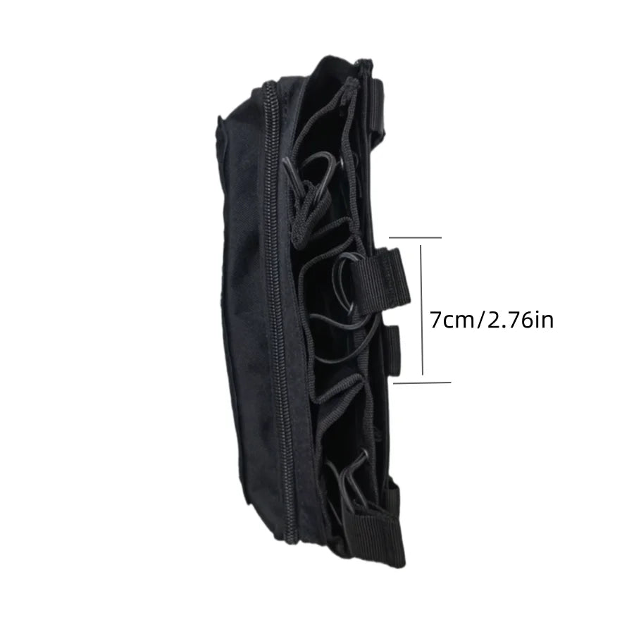 Outdoor Tactical MOLLE Camo Nylon Open Top Triple Magazine Pouch for Airsoft Paintball Shooting Hunting