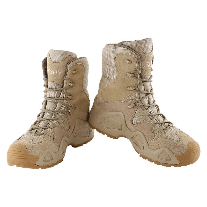 ESDY Outdoor Boots Men's Desert Tactical Hiking shoes Waterproof Sport Work Safefy Shoes Climbing Shoes Ankle Men Boots