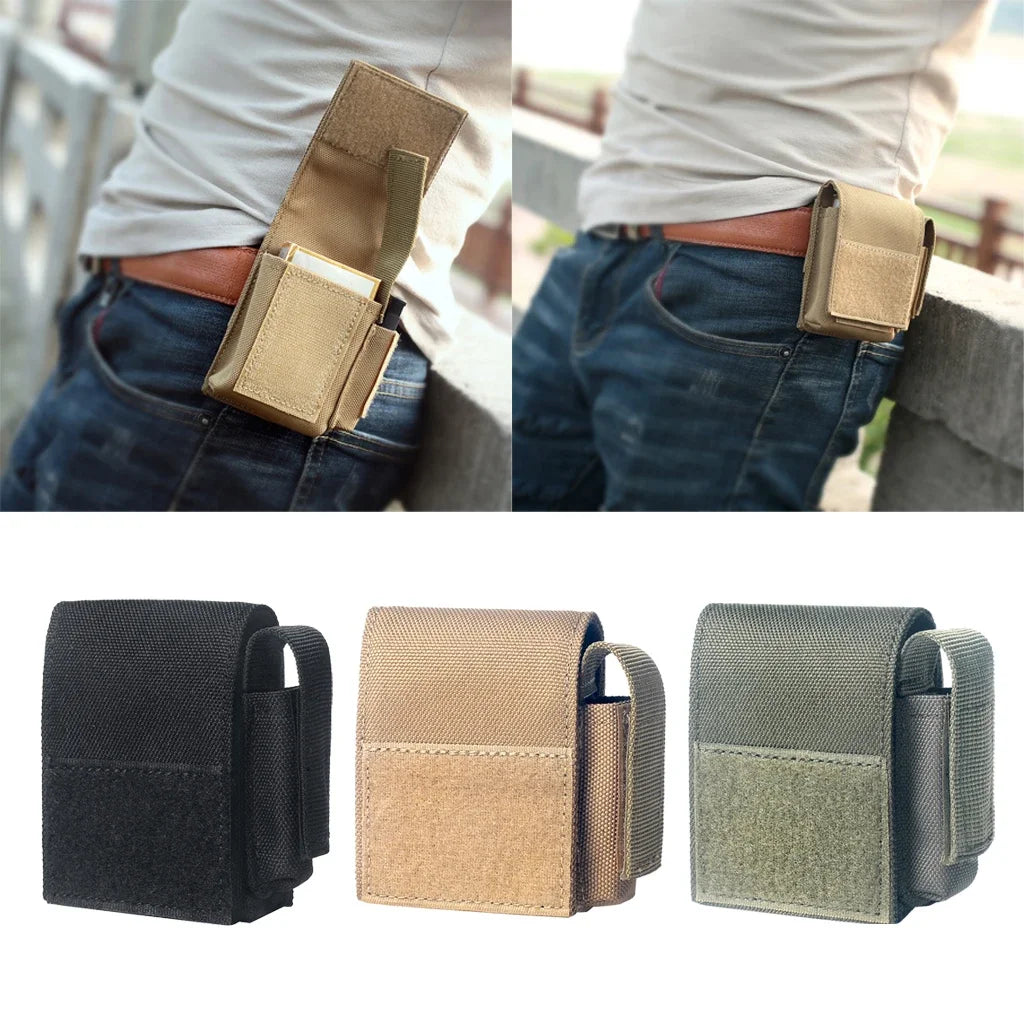 High Quality Nylon Cigarette  Battery Lighter Storage Bag Waist Bag Outdoor Tactical Molle Waist Mobile Phone Suitca Edc Pouch