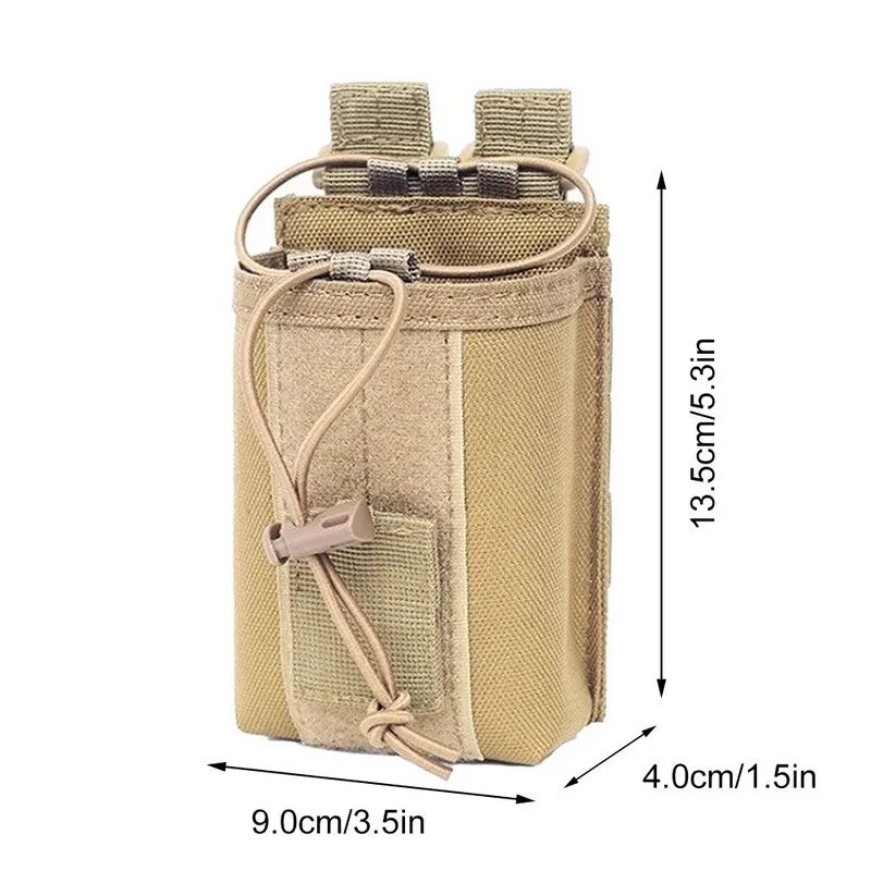 Tactical Molle Radio Holder Portable Walkie Talkie Pouch Case Radios Holster Bag for Two Ways Walkie Talkies Hunting Equipment