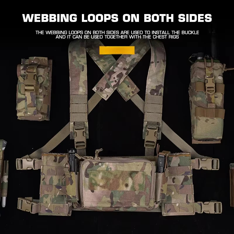 Tactical Chest Rig D3CR Side Plate Accessory Molle Militar MK3 MK4 Chest Rig Hspstyle Side Entry Panel Airsoft Hunting Vest Gear