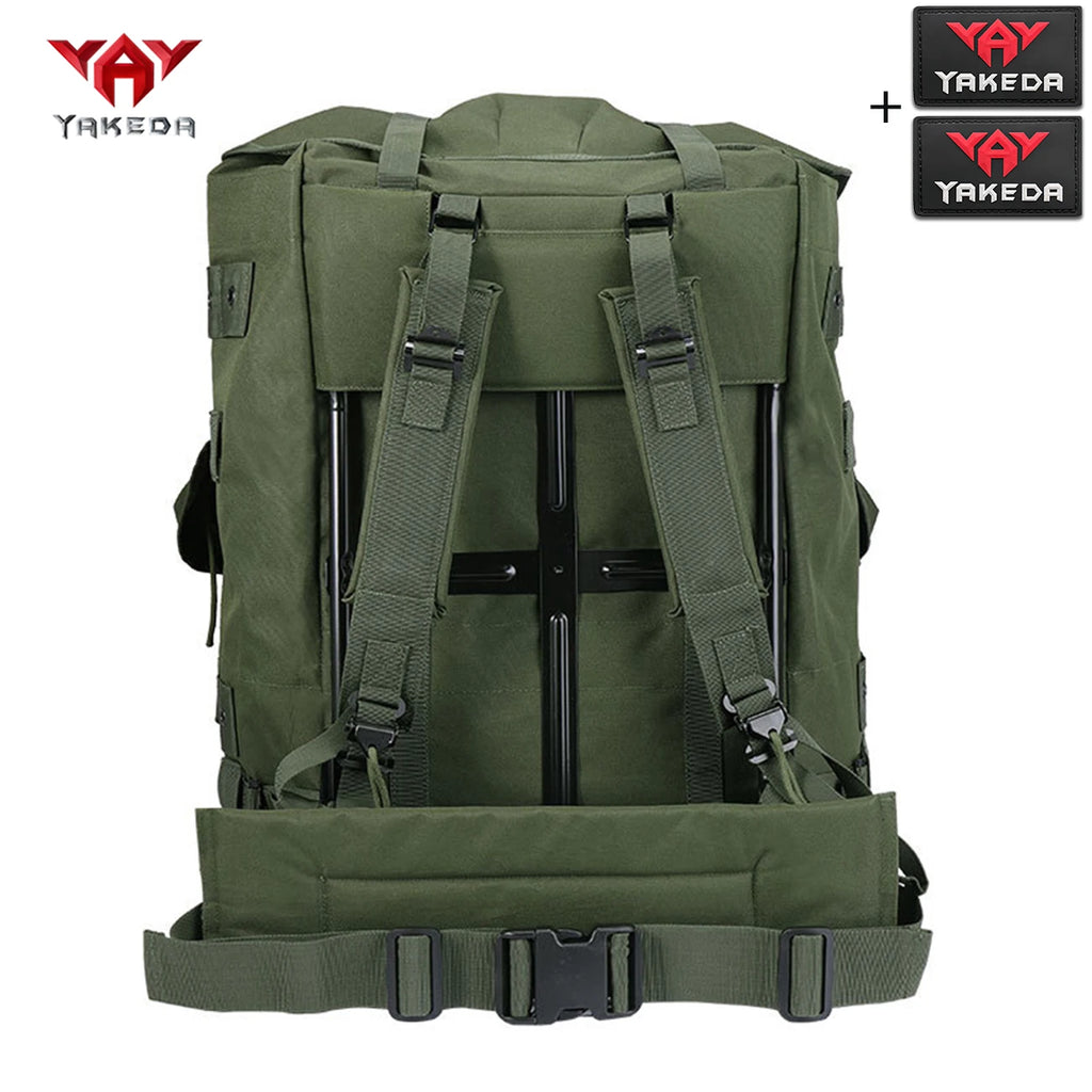 YAKEDA large capacity outdoor hunting backpack with metal frame, widened and thickened pressure reducing shoulder strap