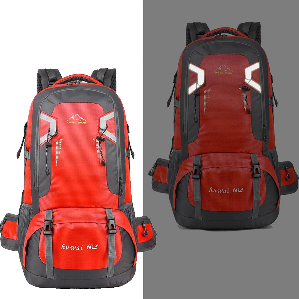 60L Travel MOLLE Backpack Camping Large Hiking Bag Rucksack Nylon Waterproof Outdoor Sports Climbing Mountaineering Bag Luggage