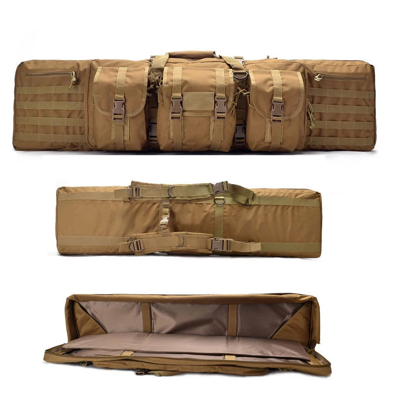 Tactical Gun Double Long Rifle Bag Hunting Rifle Backpack  Airsoft Nylon Square Carry Dual  Soft Gun Protection Case Bag