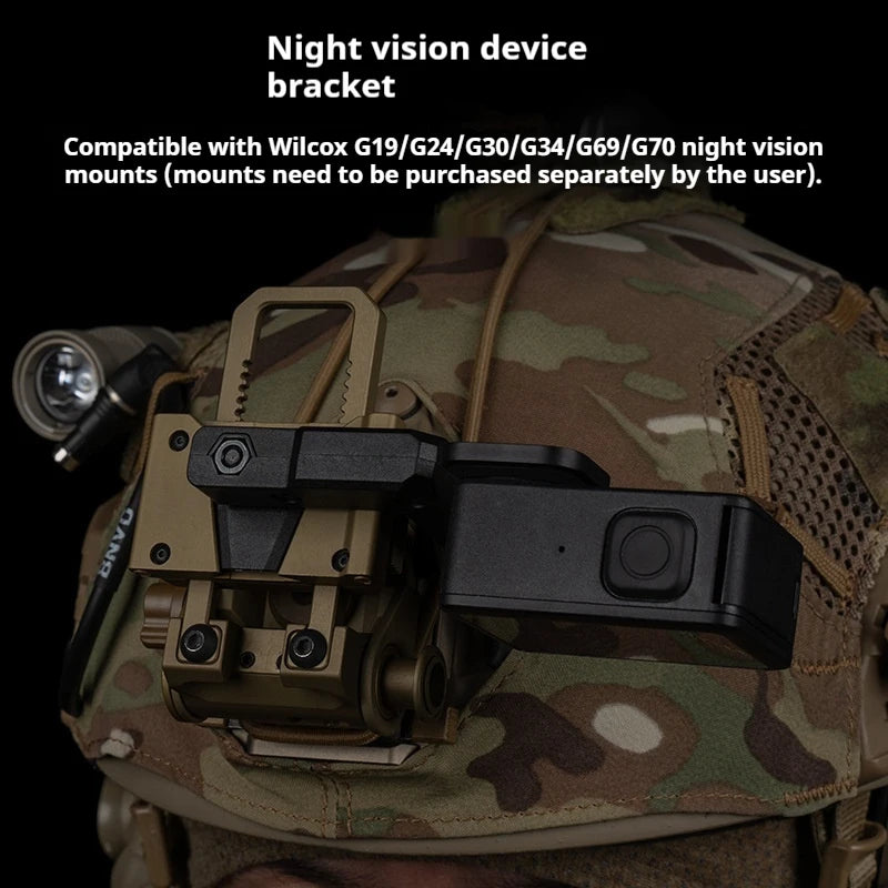 360GOPROAction camera adapterWilcoxNight Vision Device Mounting Bracket Tactical Helmet