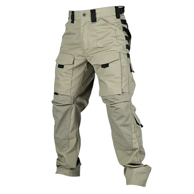 Men Tactical Cargo Pants Hunting Hiking Trousers Men's Wear-Resistant Hiking Work Trousers Multi-Pocket Outdoor Pants