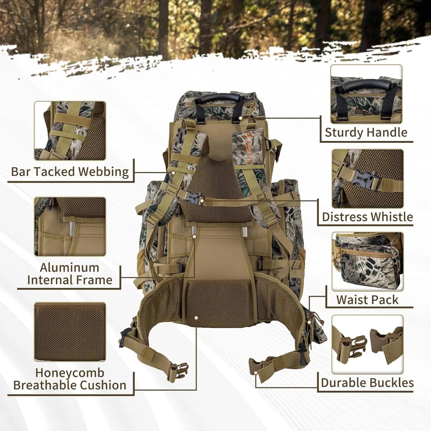 Hunting Bag Combination Pouch Male Female Military Fan Large Capacity 3D Tactical Backpack Hiking Camping Mountaineering Package
