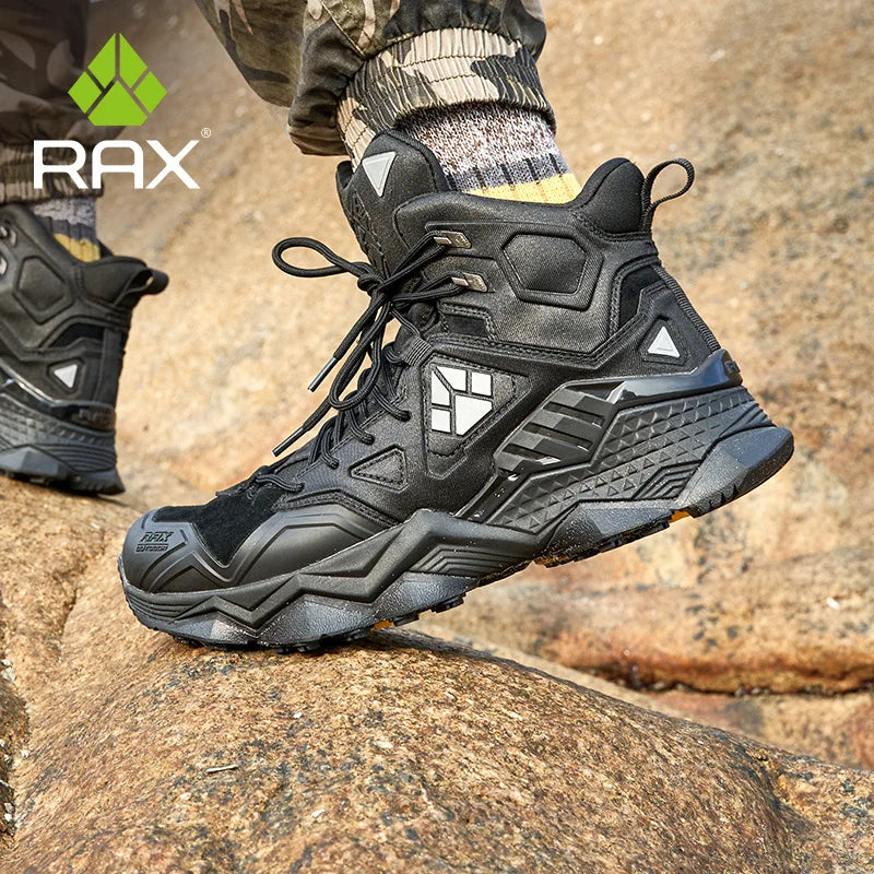 RAX Man Hiking Shoes Wear Resistant Sneakers Non Slip Camping Shoes Men Outdoor Sneaker Spring Autumn Waterproof Shoes