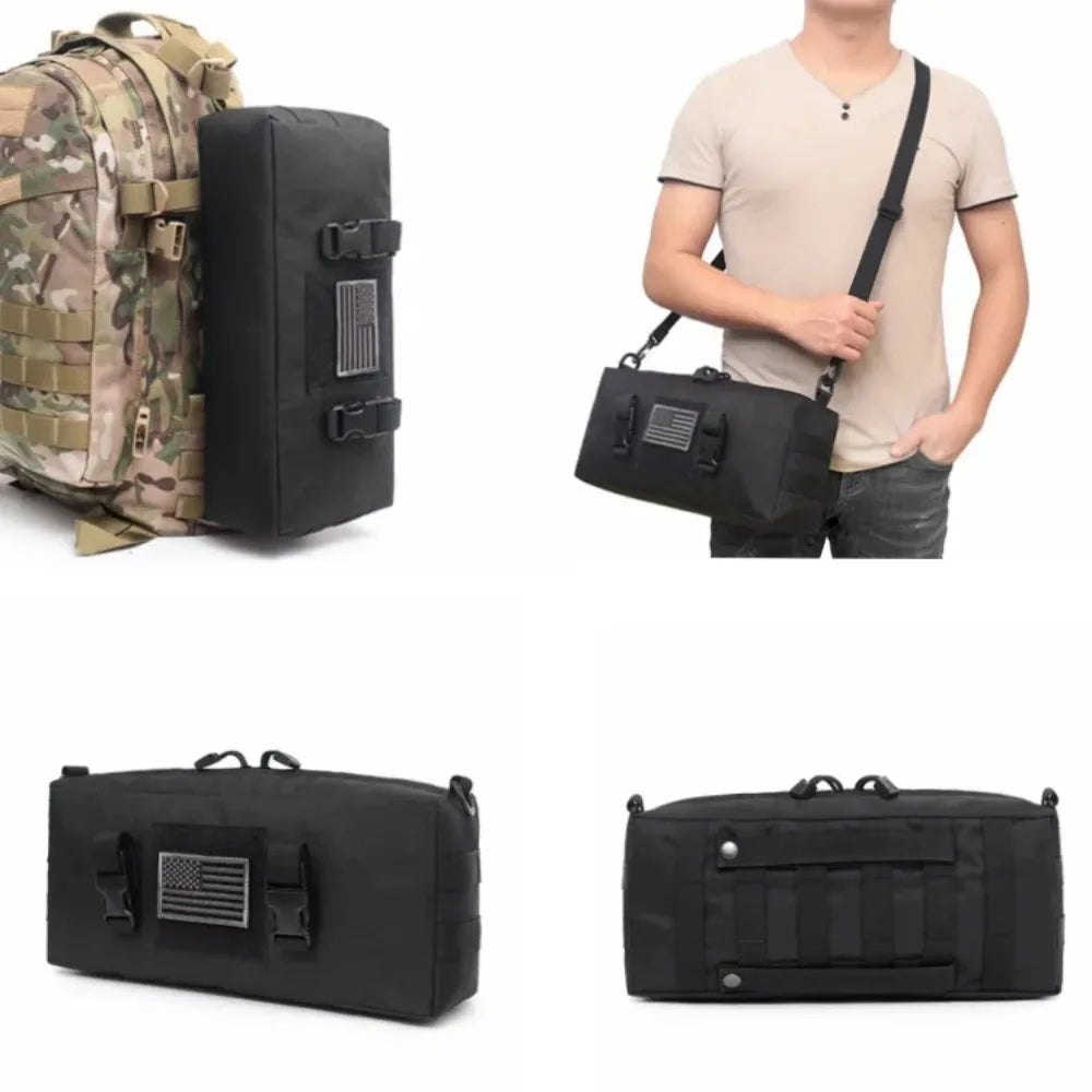 Tactical Backpack Travel Camping MOLLE Pouch Nylon Accessory Outdoor Sports Fishing Sling Hiking Hunting Pack