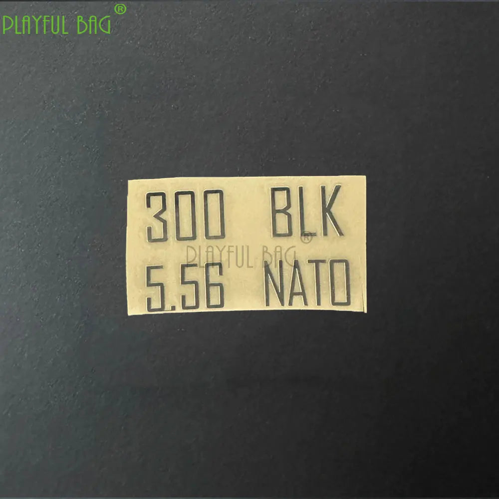 Playful Bag 300BLK Toy Gun Ejection Port Decorative Metal Sticker 5.56 Decal Airsoft Gel Ball Gun Appearance Upgrade Parts M14