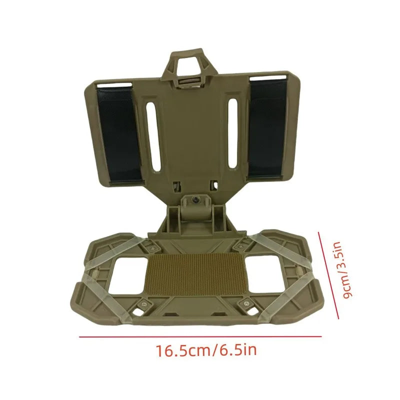Tactical MOLLE Admin Panel Foldable Phone GPS Holder Chest Rig Vest Accessory For Hunting Airsoft Outdoor