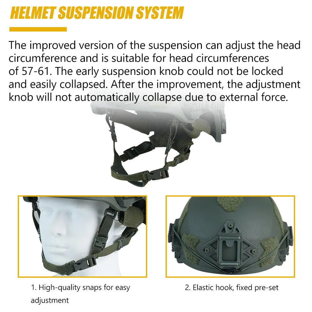 BOOIU Wendy FRP Training Tactical Equipment Helmet Adjustable Knobs Liner Pad Helmet For Outdoor Hunting CS Protective Gear