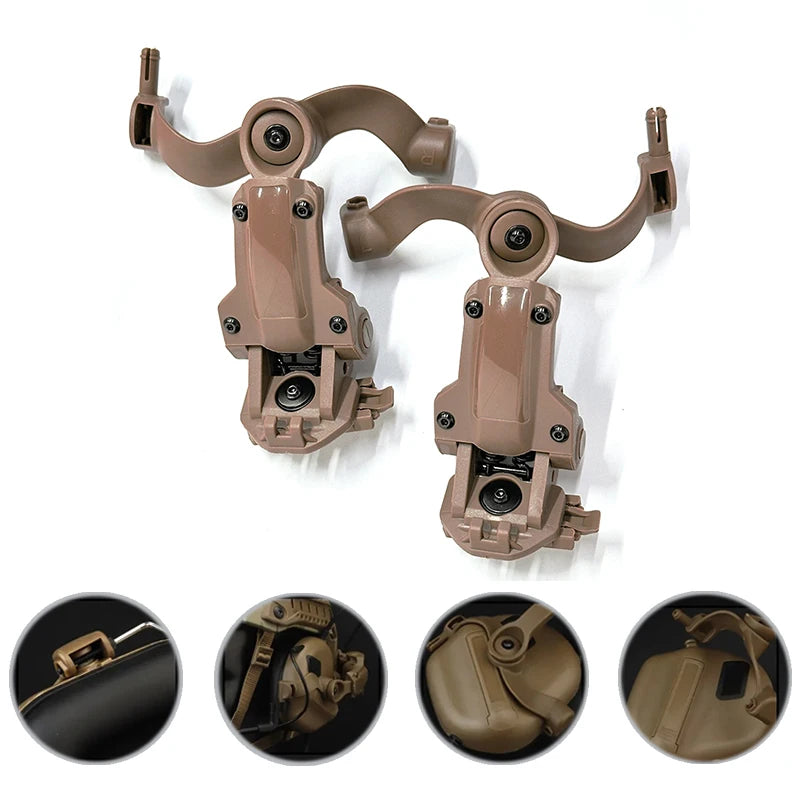 Shooting Headset Bracket Rail Mount Kit ARC Helmet Rail Adapter for OPS Core ARC and Team Wendy
