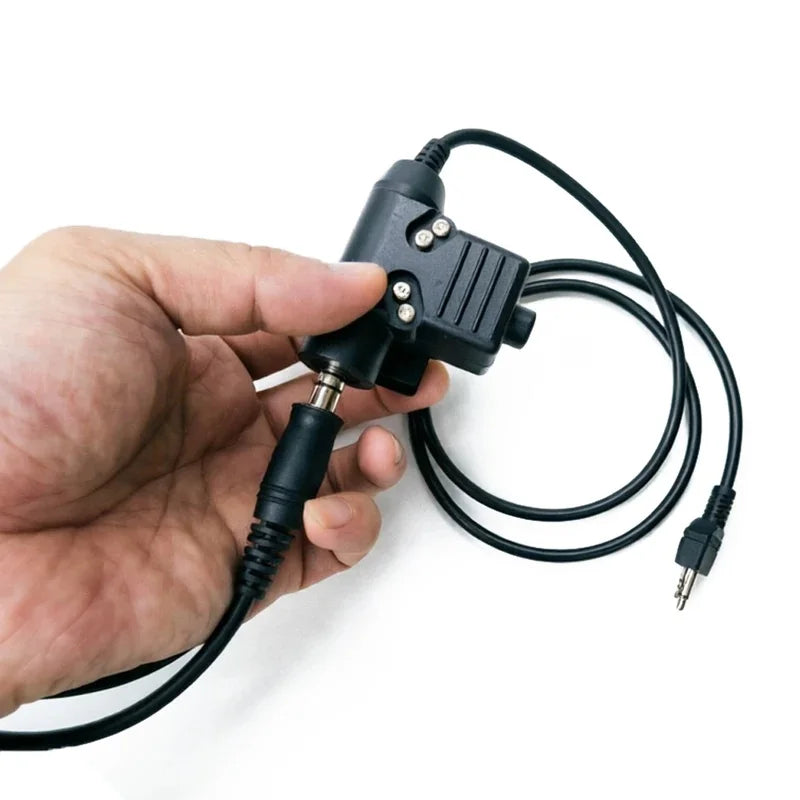 Wholesal U174 Cable U94 PCI PTT Adapter Militar Tactical Headset Walkie Talkie Motorola Kenwood BAOFENG Radio 3.5mm/7.1mm