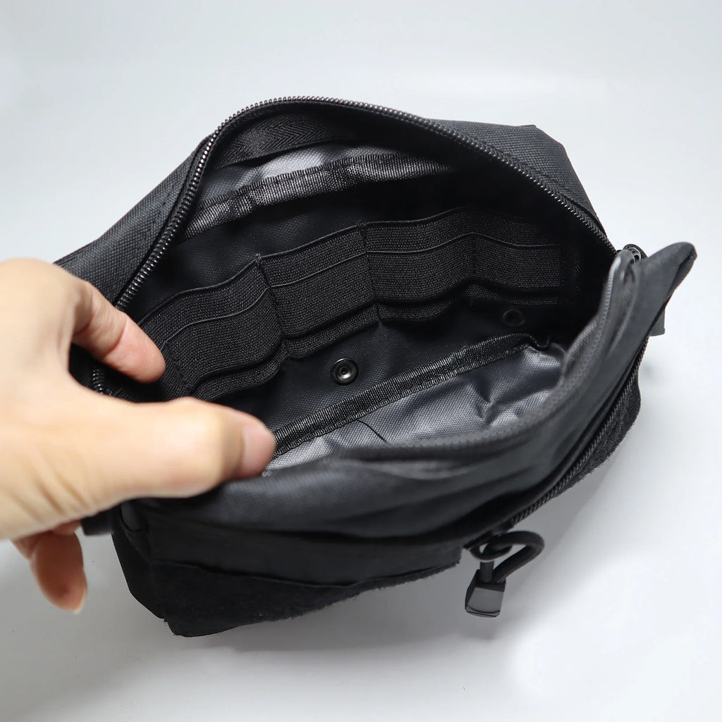 Tactical Molle Horizontal Admin Pouch EMT EDC Utility Organizer Bag with Front Pocket for Outdoor Sports Travel Camping Hunting