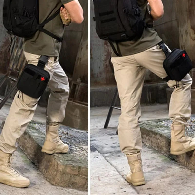 MOLLE Drop Leg Pouch Medical Kit Bag First Aid Thigh Pack for Outdoor Camping Hiking EDC Tool Bag Workplaces