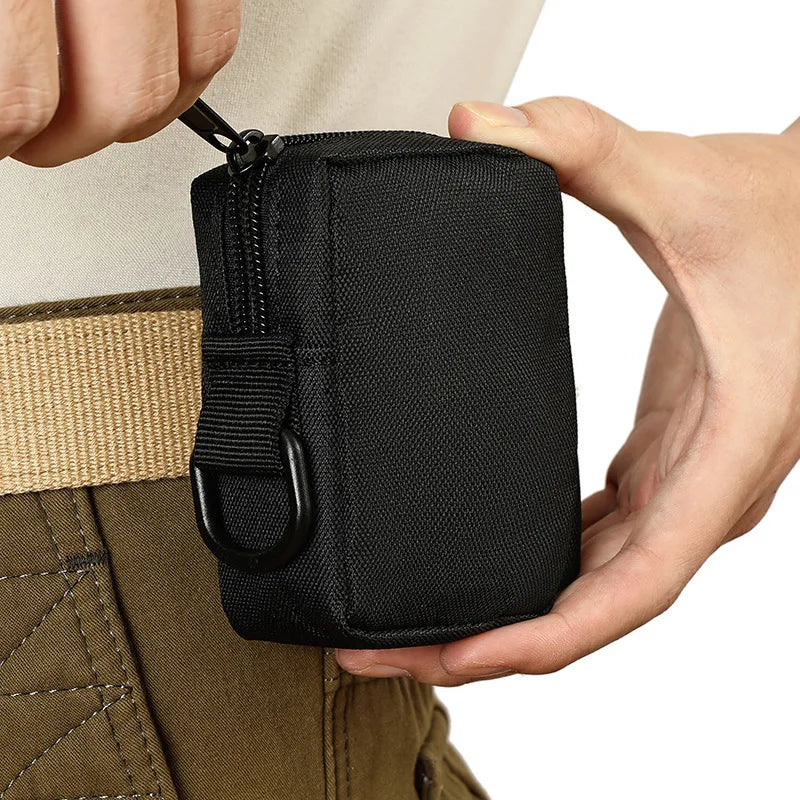 Outdoor Multifunctional Tactical Waist Bag, Portable Belt Pouch Card Cigarette Holder Storage Pack for Camping Hiking