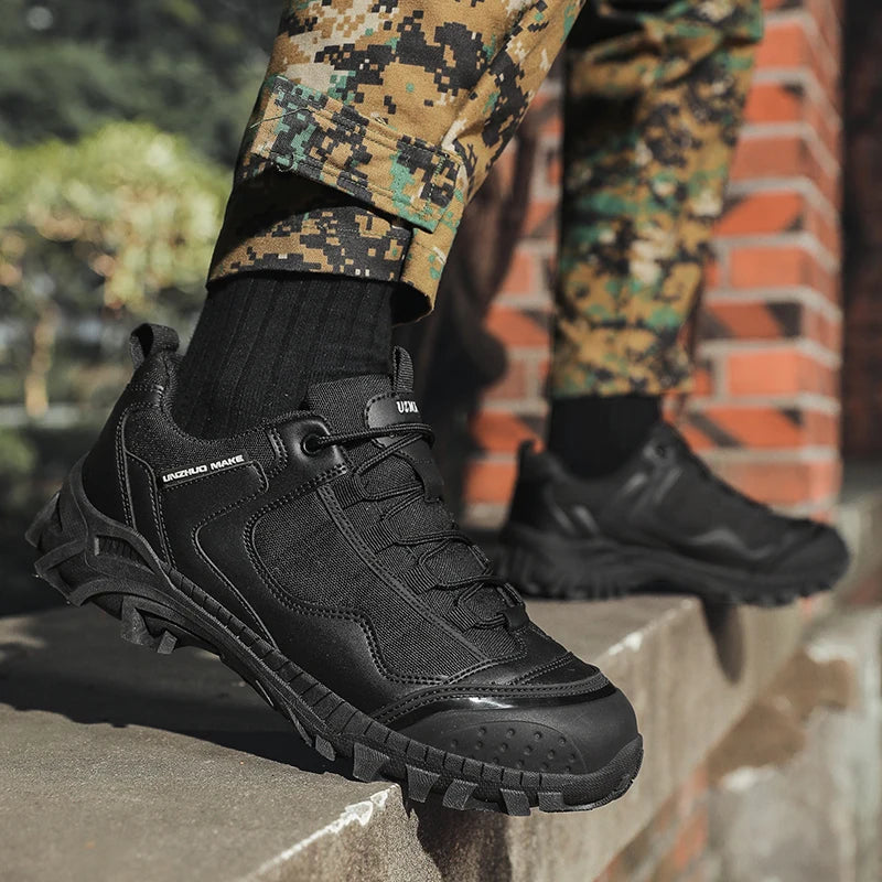 Men's Hiking Shoes Non-slip Wear-resistant Outdoor Travel Shoes Fashion Waterproof Tactical Hunting Sneakers Climbing Shoes