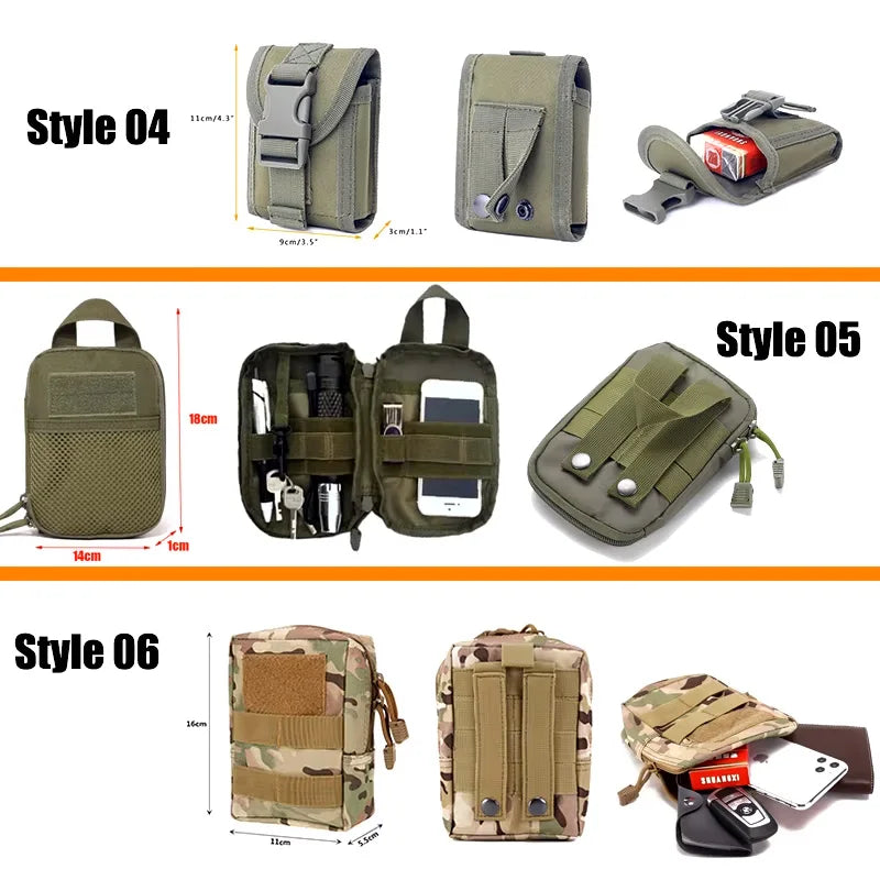 OPHIDIAN Bags Molle Pouches Gear Waist Bag Men Phone Pouch Camping Hunting Accessories Belt Fanny Pack EDC Pack