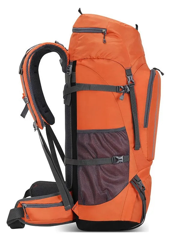 80L Waterproof Multifunctional Outdoor Backpack Large Capacity Mountaineering Bag with Rain Cover for Camping Hiking