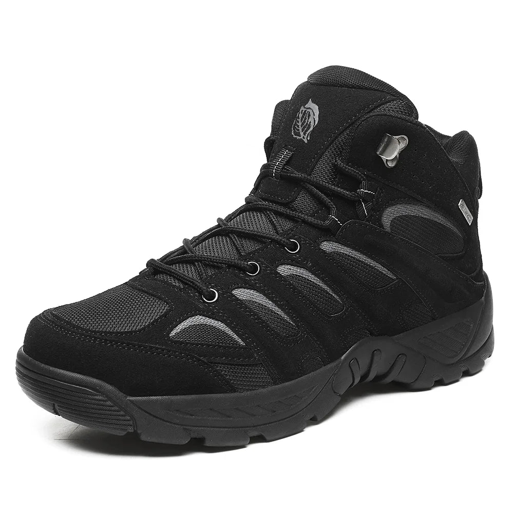 Men Hiking Boots Ankle High Shoes Non-Slip Walking Shoes Waterproof Mountaineering Shoes Outdoor Running Shoes