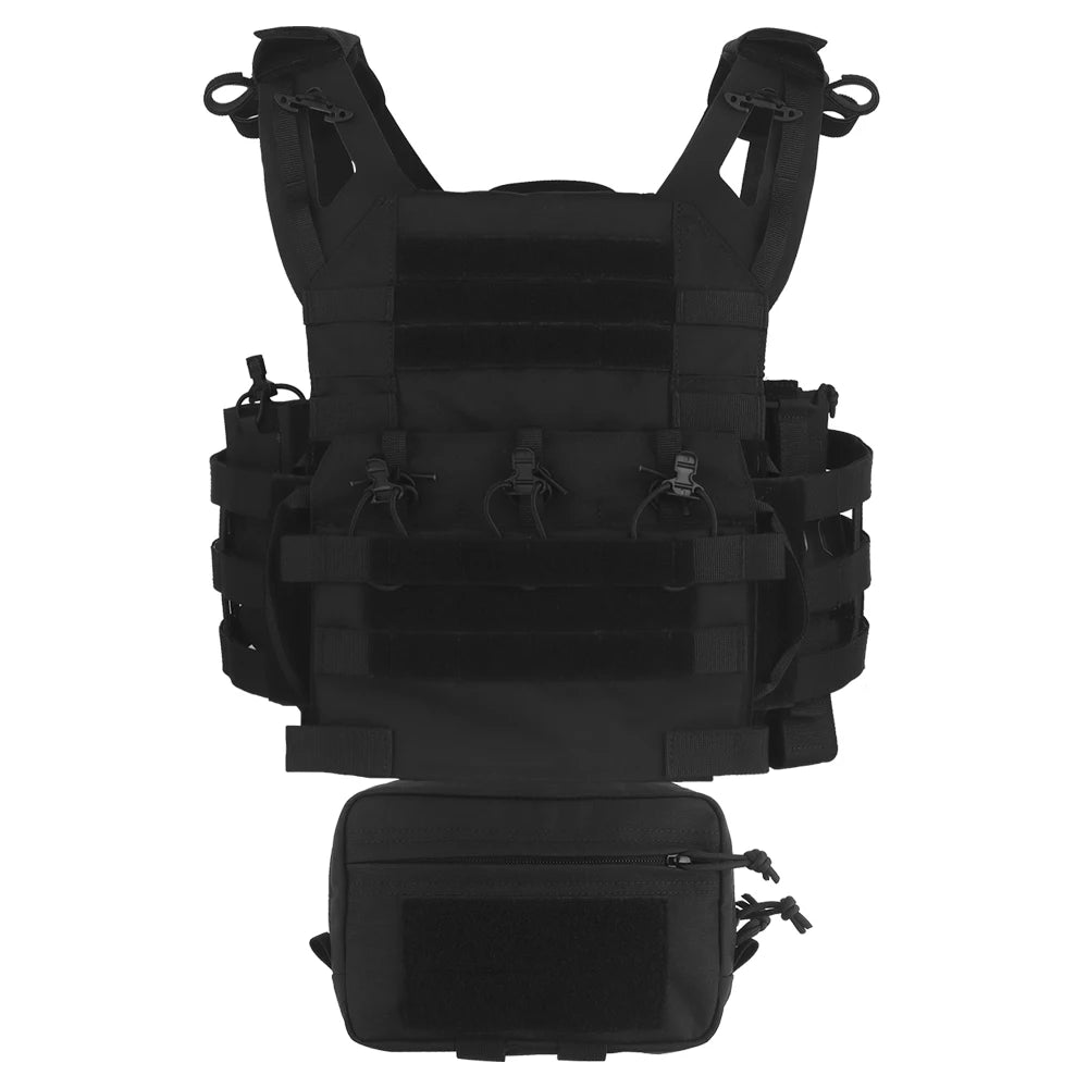 POSEIDON DEFENSE JPCV3 Assault Vest Plate Carrier With Triple Magazine Pouch Storage Side Pouch Radio Pouch Large Drop Pouch