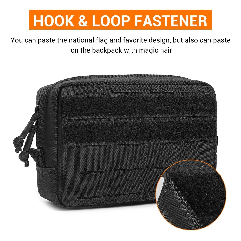 Tactical Molle Admin Pouch Outrdoor EDC Tool Pack Waist Bag Utility Accessory Bag Multi-Purpose Durable Belt Pouch for Hunting