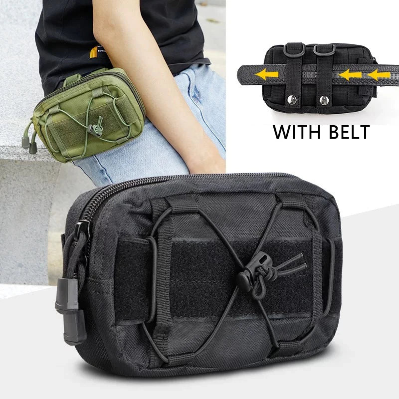Molle Waist Bag Tactical Pouch Medical First Aid Tool Gear Gadget Bag Pouch Outdoor Sports Hunting Cycling Accessories