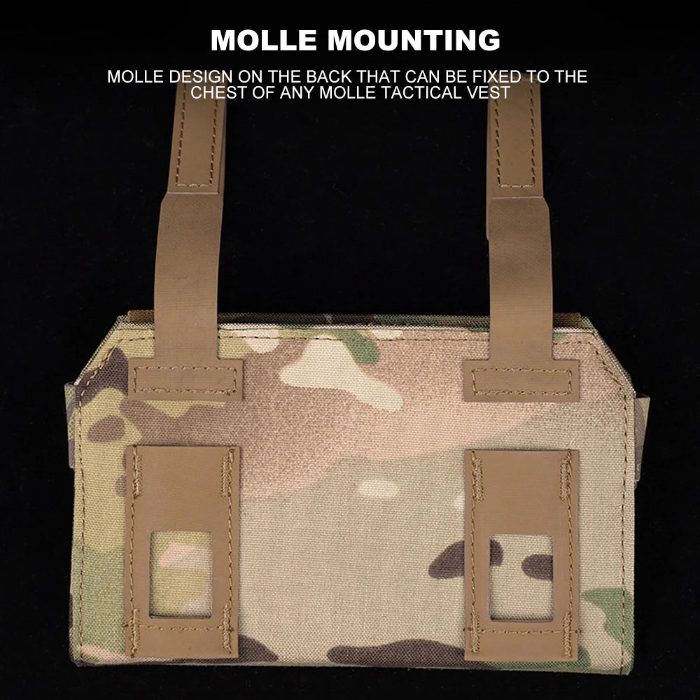Tactical Admin Phone Pouch MOLLE Militar Hunting Vest Front Panel Map Holder Carrier Bag Utility Outdoor Phone Navigation Board